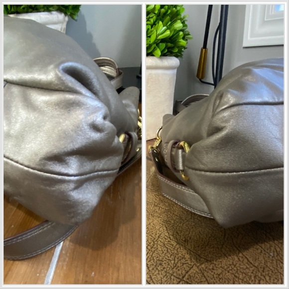 Coach NWT Ashley Carryall in Metallic Steel Pewter/Silver - Picture 8 of 15